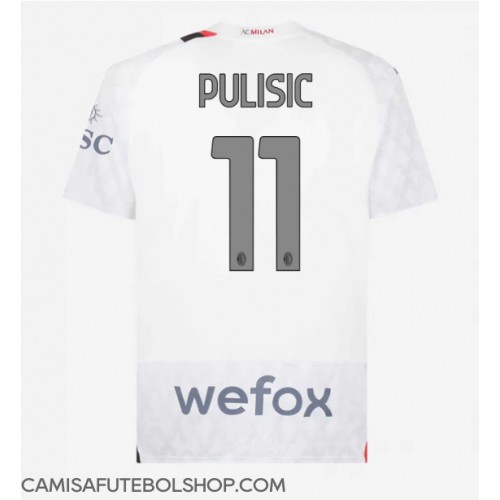 Camisa de time de futebol AC Milan Christian Pulisic #11 Replicas 2º Equipamento 2023-24 Manga Curta